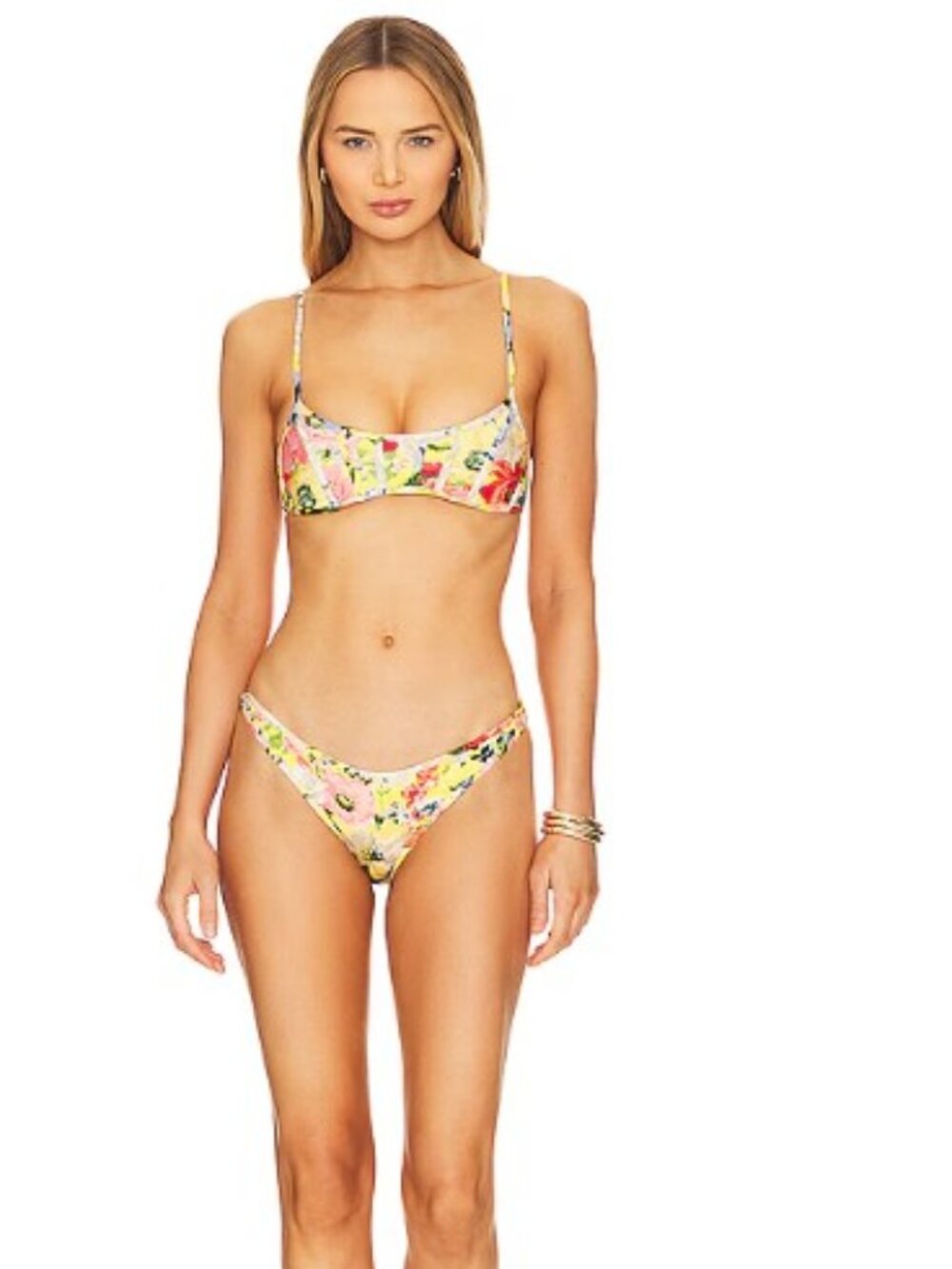ZIMMERMANN Size 2 Alight Yellow Floral-Print Bikini